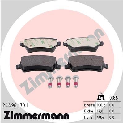 Ford S-Max Arka Fren Balatası ZIMMERMANN