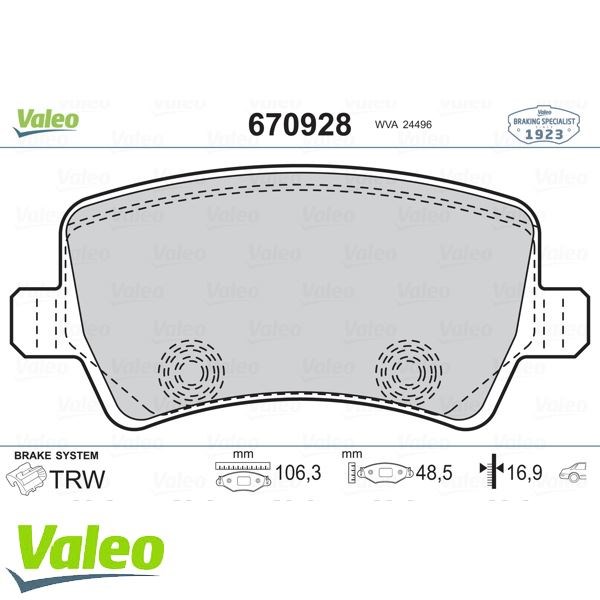 Ford S-Max Arka Fren Balatası VALEO