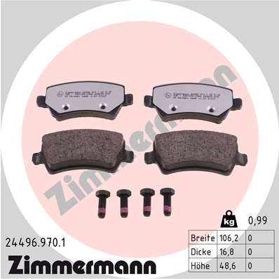 Ford S-Max Arka Fren Balatası ZIMMERMANN