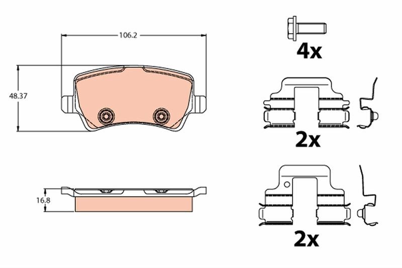 Ford S-Max Arka Fren Balatası TRW