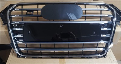 Audi S4 A4 Ön Panjur Krom Çerçeve Krom Çizgili Parlak Siyah PRO-A
