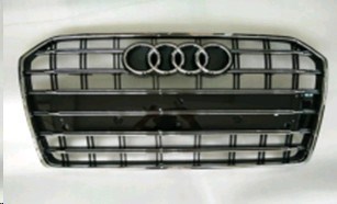 Audi S6 Ön Panjur Krom Çizgili Parlak Siyah 9 Petek App Plakalık ile PRO-A