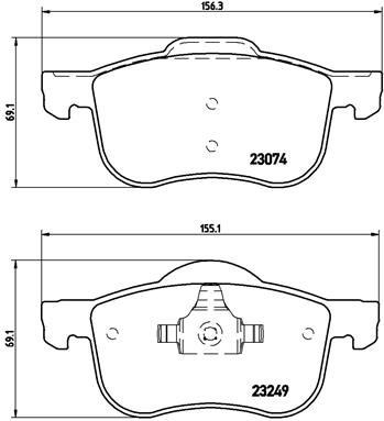 Volvo S60 Ön Fren Balatası BREMBO