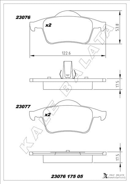 Volvo S60 Arka Balata KALE-BALATA