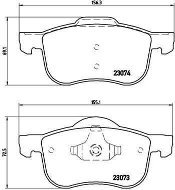 Volvo S60 Ön Fren Balatası BREMBO