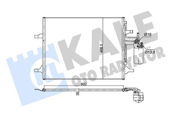 Volvo S60 S80 V60 V70 XC60 XC70 Klima Radyatörü 11> D5 KALE-RADYATOR