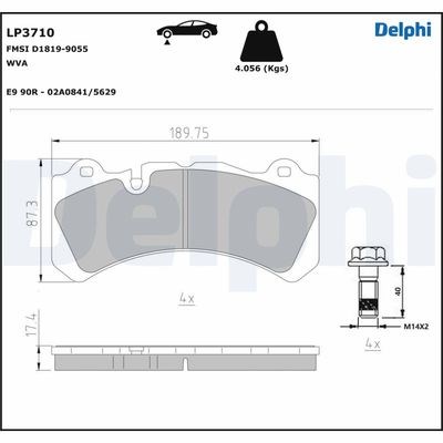 Volvo S60 V60 Ön Fren Balatası DELPHI