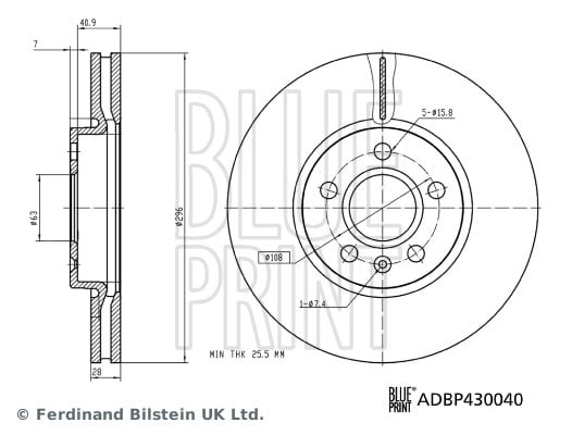 Volvo S90 V60 V90 Ön Fren Diski BLUEPRINT