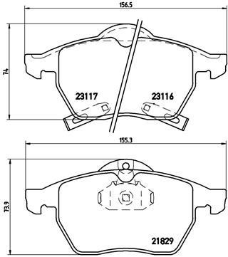 Saab Ön Fren Balatası Low-Met BREMBO