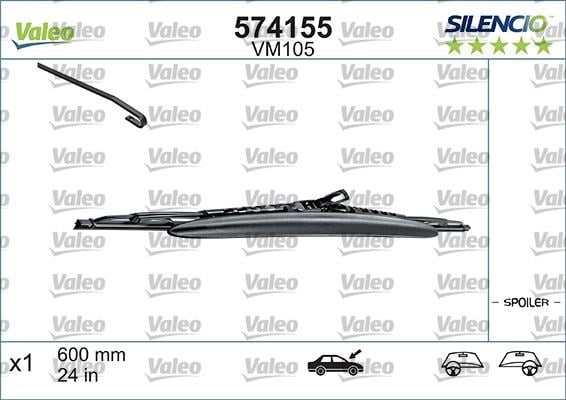 Renault Safrane Spoilerli Silecek Süpürgesi Sol Taraf VALEO