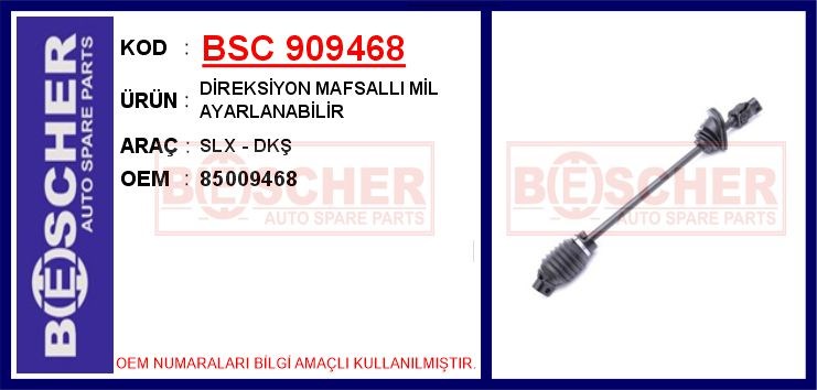 Tofaş Şahin Direksiyon Mafsallı Mil Ayarlanabilir BESCHER