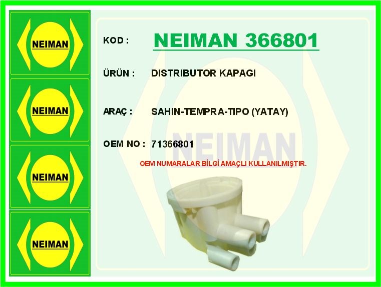 Şahin-Tempra-Tipo Yatay Distribütör Kapağı BESCHER