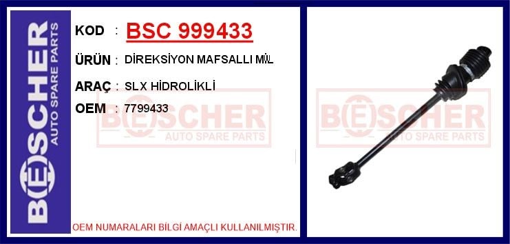 Tofaş Şahin Direksiyon Mafsallı Mil Hidrolikli BESCHER