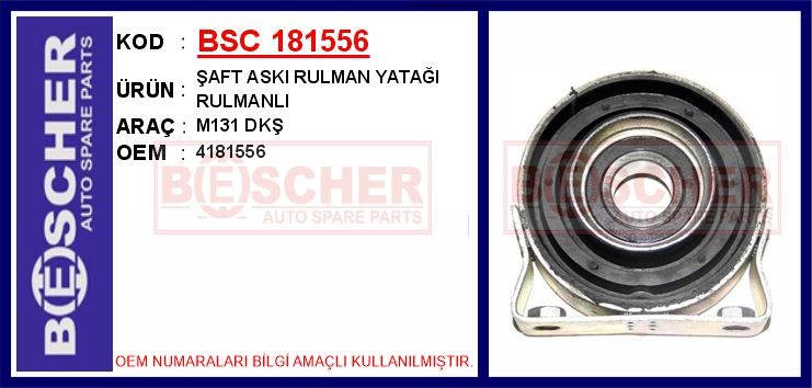 Tofaş Şaft Askı Rulman Yatağı BESCHER