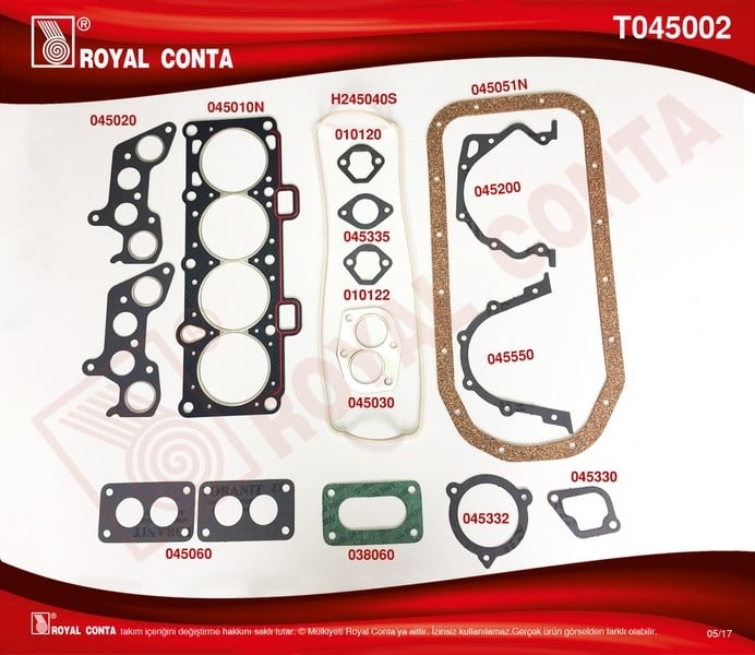Lada Samara 1.5 Motor Takım Conta Keçesiz ROYAL
