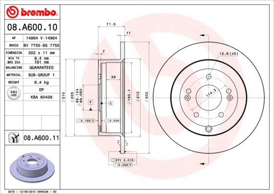 Hyundai Santa Fe Arka Fren Diski Dolu Tip BREMBO