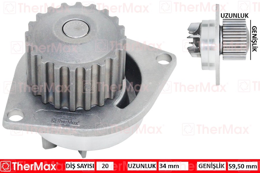 Peugeot 106 206 306 Devirdaim Su Pompası THERMAX