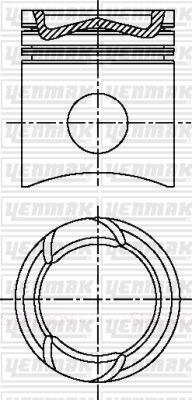 Scania Piston Segman Q127.0mm STD YENMAK