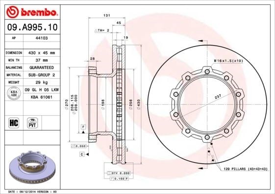 Scania Fren Diski BREMBO