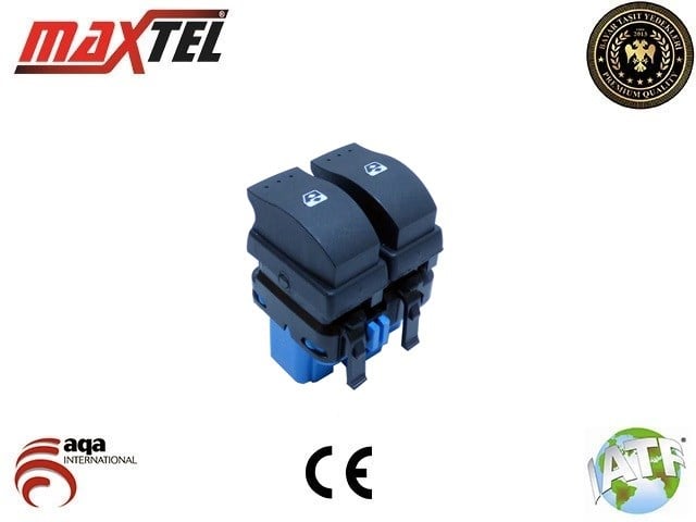 Renault Scenic 2 Cam Kaldırma Anahtarı Sol 10 Pin Mavi Soket MAXTEL