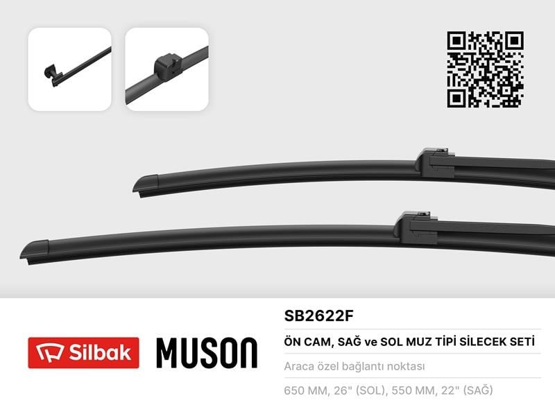 Renault Scenic II Silecek Süpürgesi Muz Tipi 650/550mm SILBAK