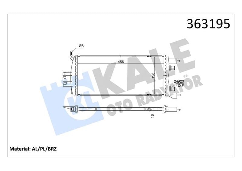 Renault Scenic IV Grand Scenic IV Su Radyatörü KALE-RADYATOR