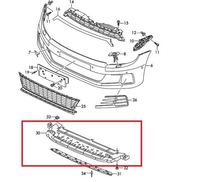 Volkswagen Scirocco Ön Tampon Spoyleri R-Line DOGAN-