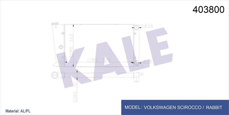 Volkswagen Scirocco Radyatör 15 Sıra KALE-RADYATOR