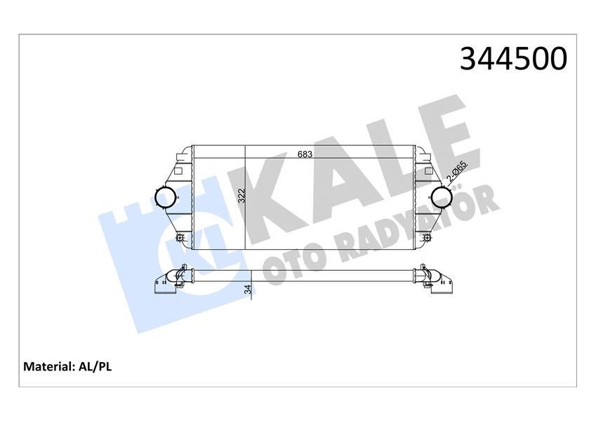 Fiat Scudo Turbo Radyatörü Intercooler KALE-RADYATOR