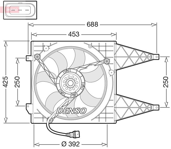Seat Cordoba 6K2 Radyatör Fan Motoru DENSO