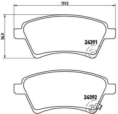 Fiat Sedici Ön Fren Balatası BREMBO