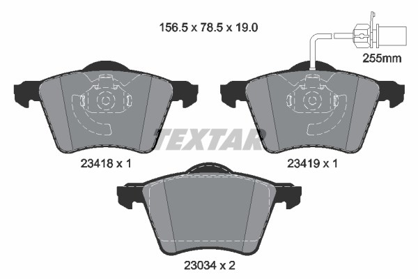 Volkswagen Sharan Ford Galaxy Seat Alhambra Ön Fren Balatası TEXTAR