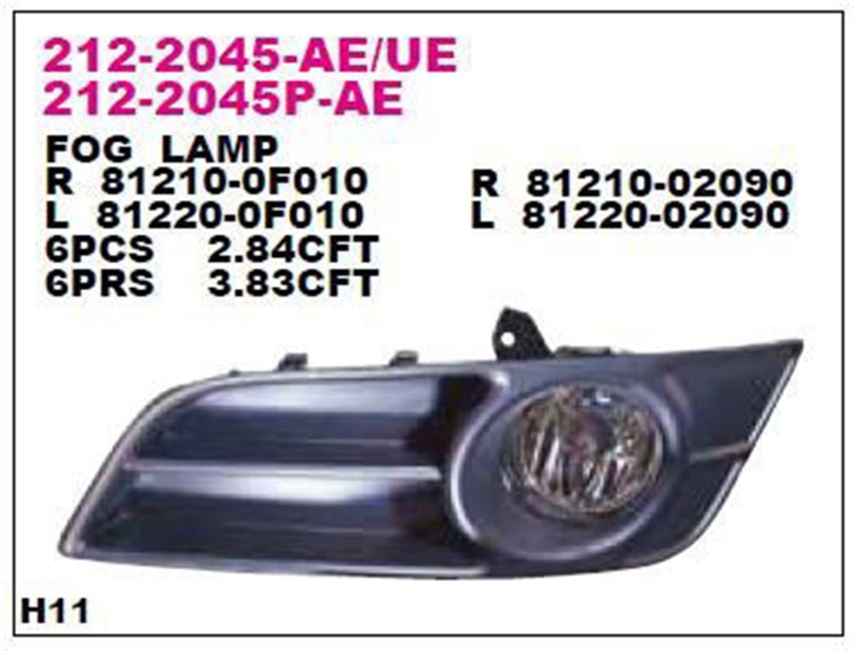 Sis Farı Sol Corolla (E12) Hb Benzin-Dizel 04-06