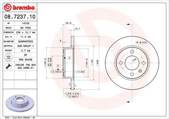 Skoda Ön Fren Diski Standard BREMBO