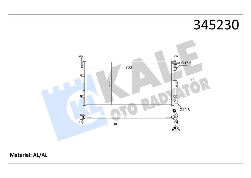 Hyundai Sonata Klima Radyatörü Kondenser KALE-RADYATOR