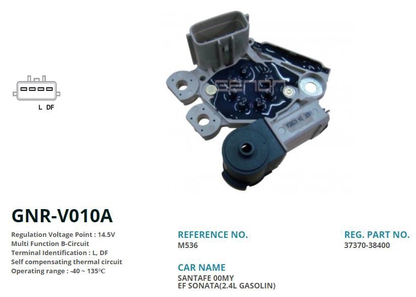 Hyundai Sonata Santa Fe Alternatör Konjektörü GENON