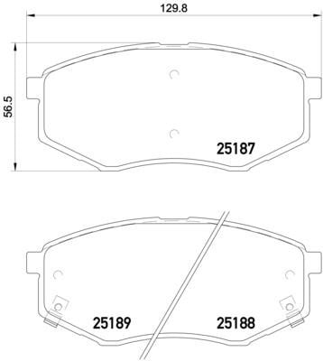 Hyundai Sonata Ön Fren Balatası / ix20 1.4L 1.6L D4FC G4FC / Kia Soul BREMBO