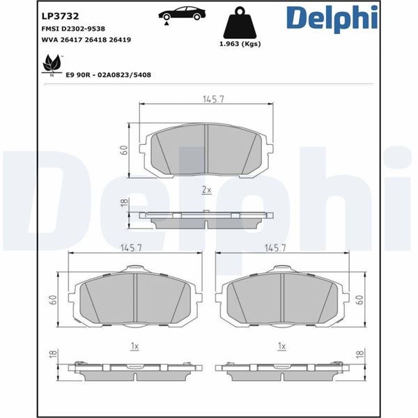 Hyundai Sonata Ön Fren Balatası DELPHI