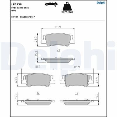 Hyundai Sonata Arka Fren Balatası DELPHI