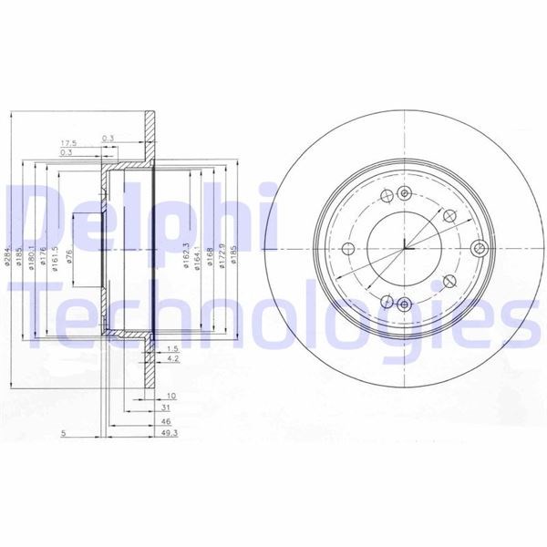 Hyundai Sonata Arka Fren Diski Dolu Tip DELPHI