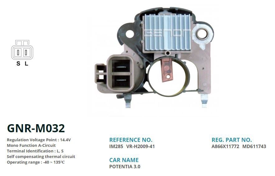 Hyundai Sonata Kia Mitsubishi Galant Alternatör Konjektörü GENON