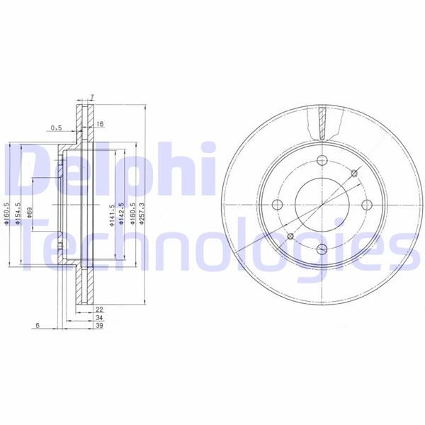 Hyundai Sonata Ön Fren Diski Delikli DELPHI