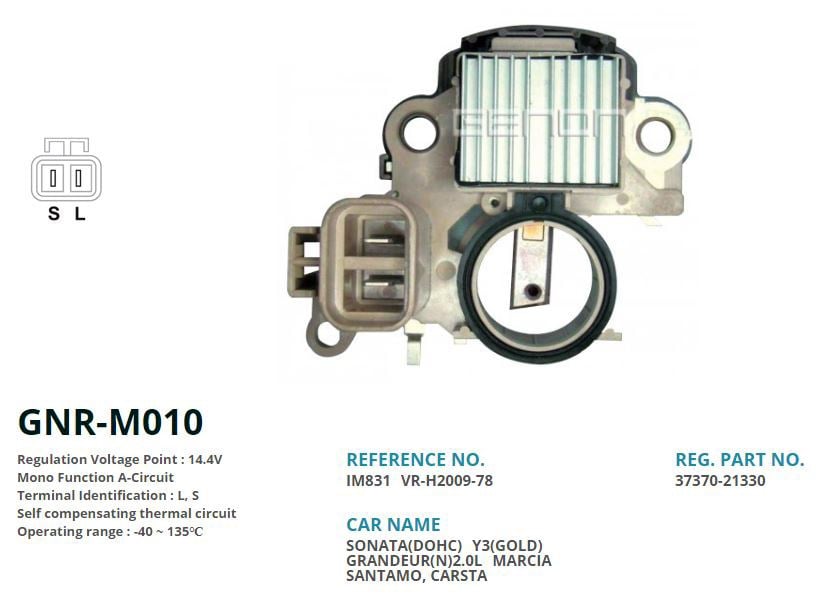 Hyundai Sonata Elantra Atos Alternatör Konjektörü GENON