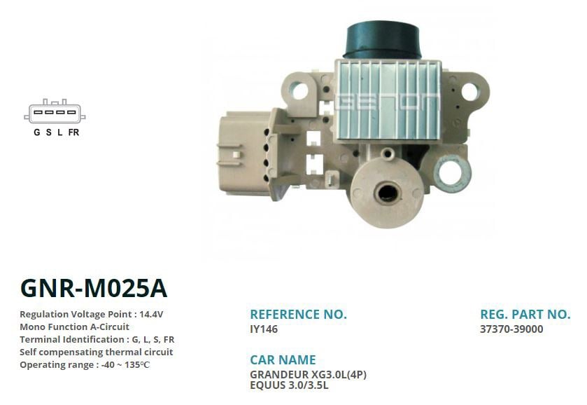 Hyundai Sonata Kia 120 AMP Alternatör Konjektörü [4 Fiş Aktif] GENON