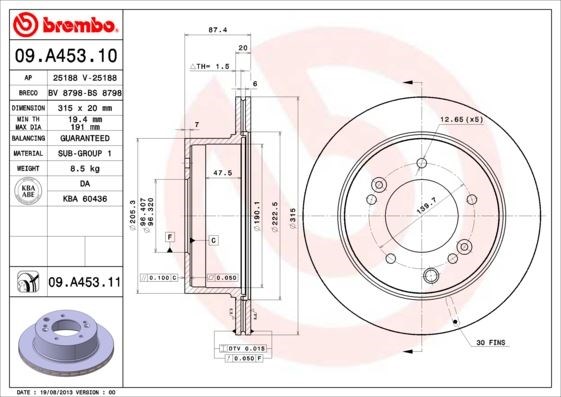 Kia Sorento Arka Fren Diski Hava Kanallı BREMBO