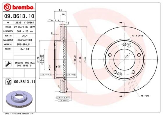 Kia Sorento Ön Fren Diski Hava Kanallı BREMBO