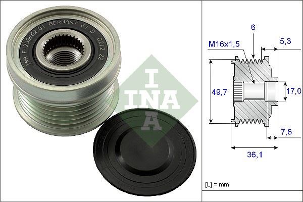 Mercedes Sprinter Ssangyong Actyon Kyron Alternatör Kasnağı Rulmanlı 2.0-2.7 INA