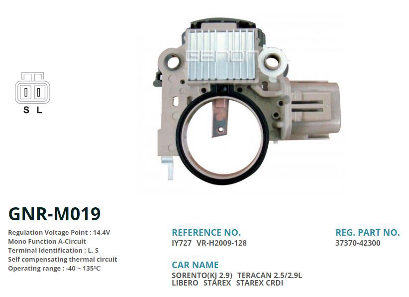 Hyundai Starex CRDI Ters Fiş Yeni Model 110 AMP Alternatör Konjektörü GENON