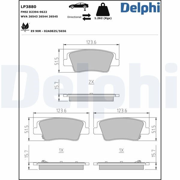 Hyundai Staria Arka Fren Balatası DELPHI