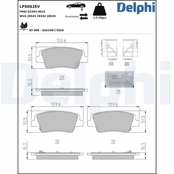 Hyundai Staria Arka Fren Balatası DELPHI